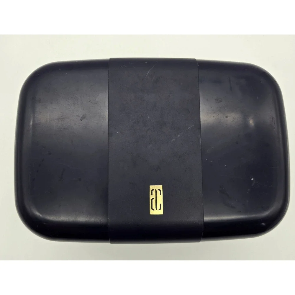 Vintage Sewing Box Organizer Navy Blue Cantilever Tray Buttons‎ Thread